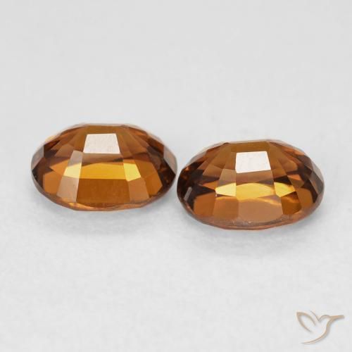 2.14 ct natürliche Medium Dark-Orange Zirkon-Edelsteine, Oval, VVS
