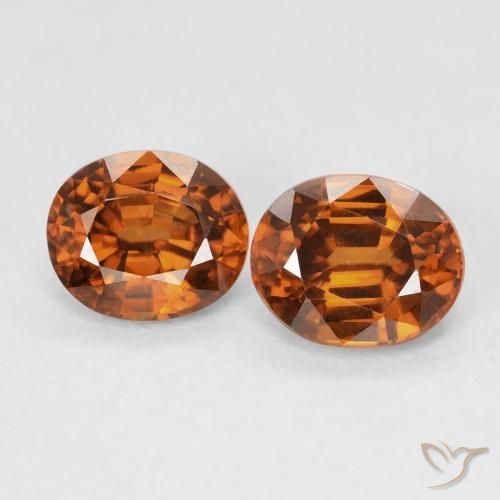 1.96ctw Natürlicher tieforange Zirkon, Oval, VVS