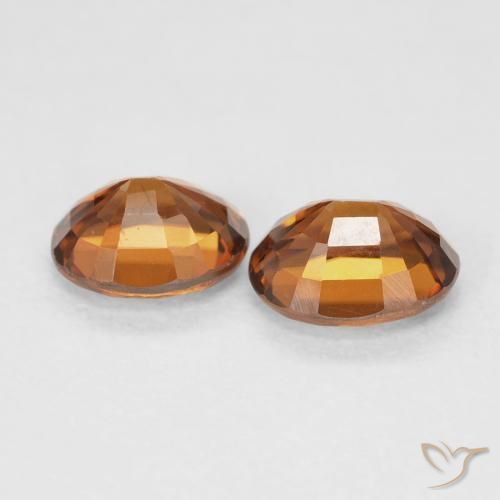 1.96 ct natürliche tieforange Zirkon-Edelsteine, Oval, VVS