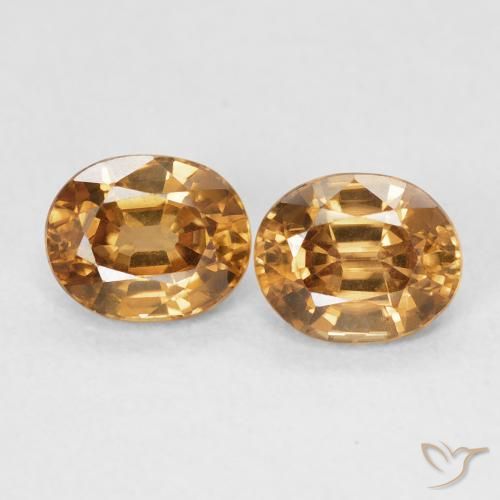 1.99ctw Natürlicher tieforange Zirkon, Oval, VVS