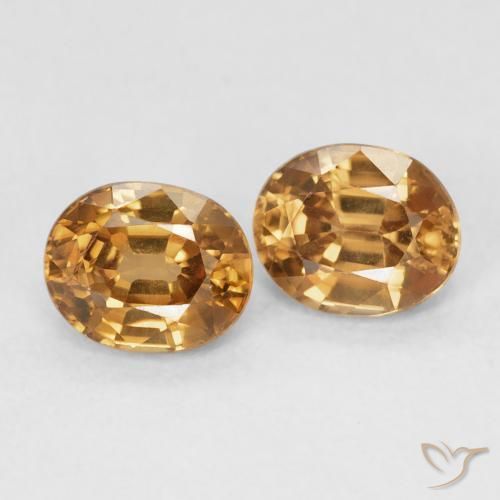 1.99 ct natürliche tieforange Zirkon-Edelsteine, Oval, VVS