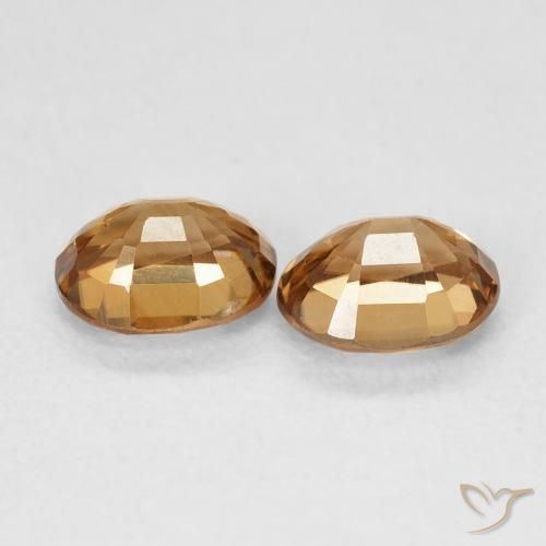 1.99 ct natürliche tieforange Zirkon-Edelsteine, Oval, VVS