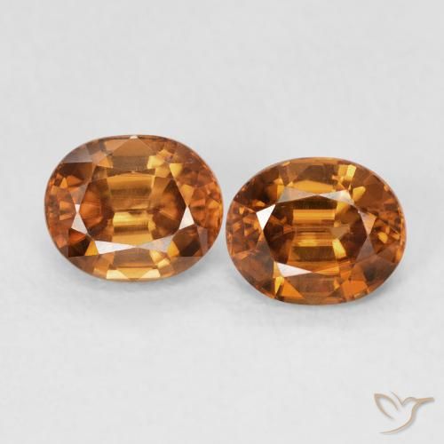 1.93ctw Natürlicher tieforange Zirkon, Oval, VVS
