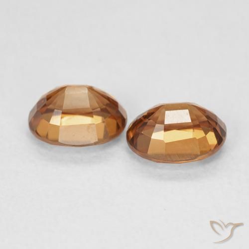 1.93 ct natürliche tieforange Zirkon-Edelsteine, Oval, VVS