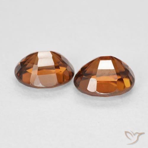 2.16 ct natürliche tieforange Zirkon-Edelsteine, Oval, VVS