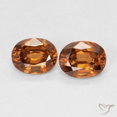 1.22ctw Natürlicher tieforange Zirkon, Oval, VVS-VS