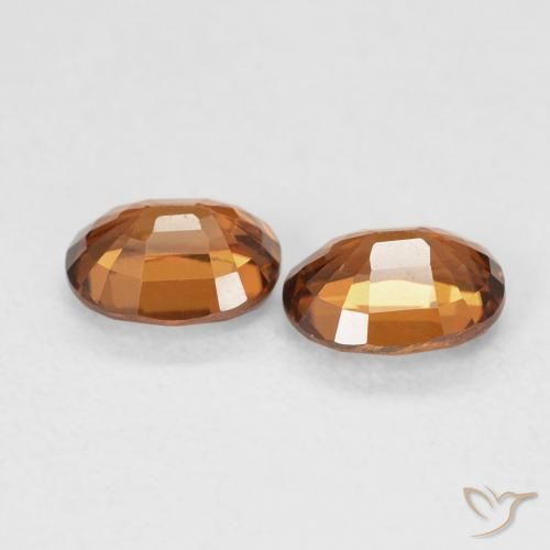 1.22 ct natürliche tieforange Zirkon-Edelsteine, Oval, VVS-VS