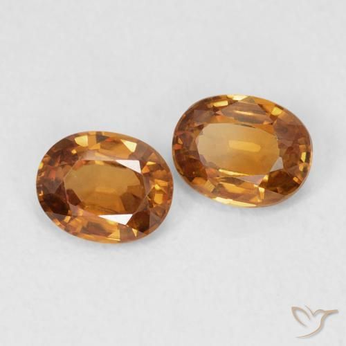 1.12 ct natürliche Mittelorange Zirkon-Edelsteine, Oval, VVS-VS