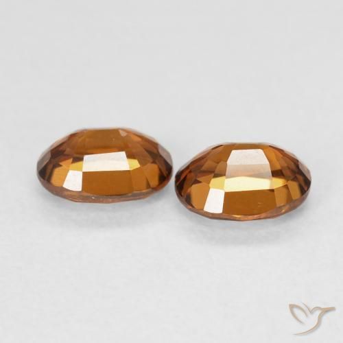 1.19 ct natürliche Medium Dark-Orange Zirkon-Edelsteine, Oval, VVS-VS
