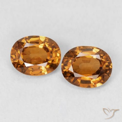 1.10ctw Natürlicher Rostorange Zirkon, Oval, VVS-VS