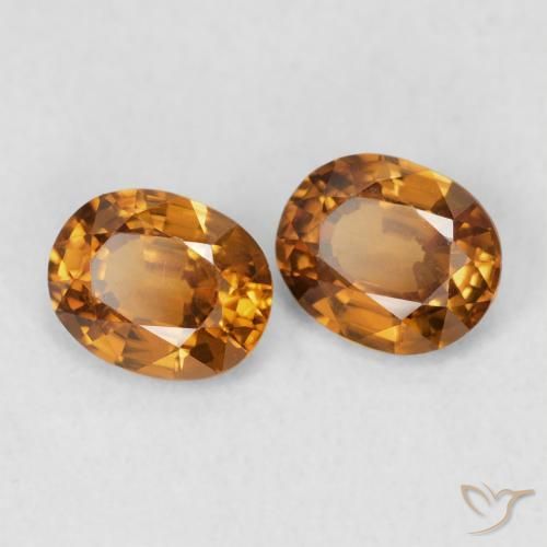 1.10 ct natürliche Rostorange Zirkon-Edelsteine, Oval, VVS-VS