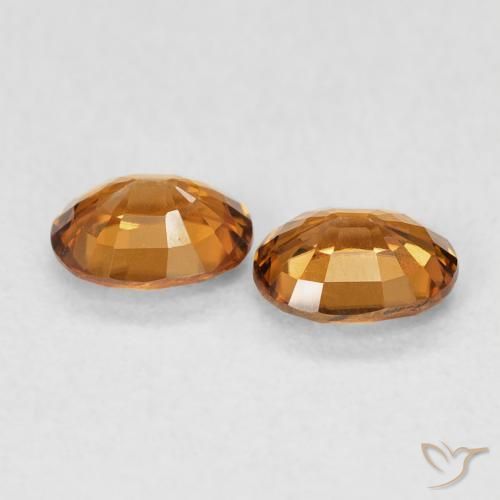 1.10 ct natürliche Rostorange Zirkon-Edelsteine, Oval, VVS-VS