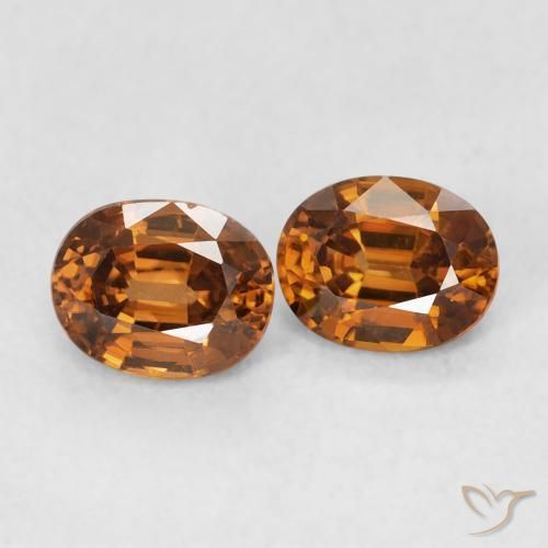 1.20 ct natürliche Rostorange Zirkon-Edelsteine, Oval, VVS-VS