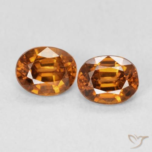 1.27ctw Natürlicher Rostorange Zirkon, Oval, VS