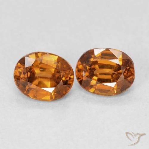 1.27 ct natürliche Rostorange Zirkon-Edelsteine, Oval, VS