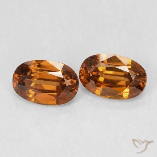 1.62 ct natürliche Rostorange Zirkon-Edelsteine, Oval, VS