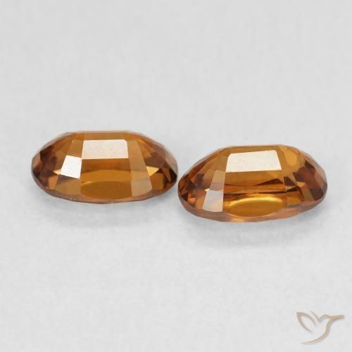 1.62 ct natürliche Rostorange Zirkon-Edelsteine, Oval, VS
