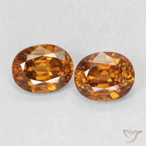 1.30ctw Natürlicher Rostorange Zirkon, Oval, VS