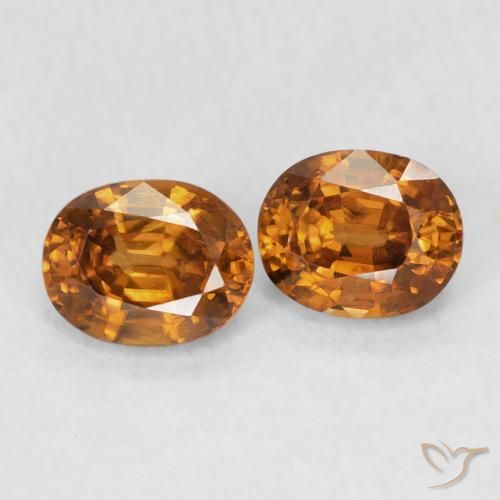 1.30 ct natürliche Rostorange Zirkon-Edelsteine, Oval, VS