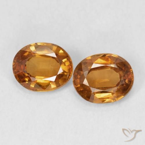 1.70ctw Natürlicher Rostorange Zirkon, Oval, VS