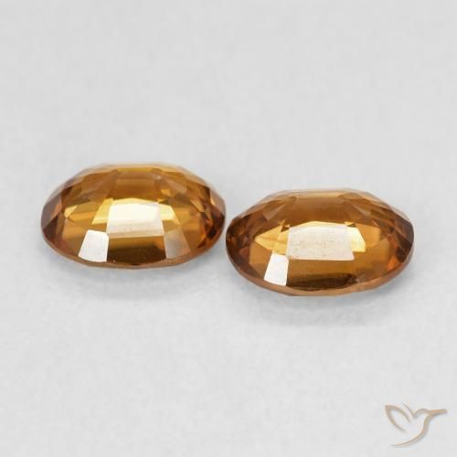 1.70 ct natürliche Rostorange Zirkon-Edelsteine, Oval, VS