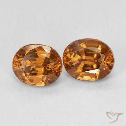 2.22 ct natürliche Medium Dark-Orange Zirkon-Edelsteine, Oval, VS