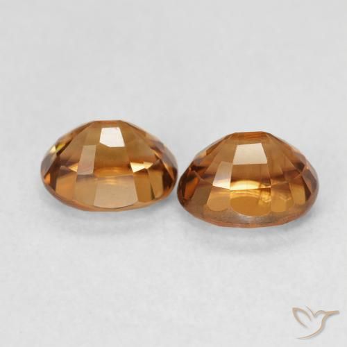 2.22 ct natürliche Medium Dark-Orange Zirkon-Edelsteine, Oval, VS