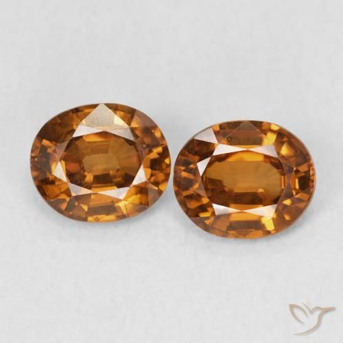 1.71ctw Natürlicher Rostorange Zirkon, Oval, VS