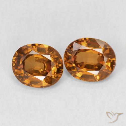 1.71 ct natürliche Rostorange Zirkon-Edelsteine, Oval, VS