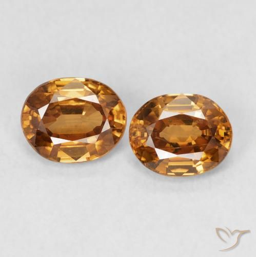 1.94ctw Natürlicher Rostorange Zirkon, Oval, VS