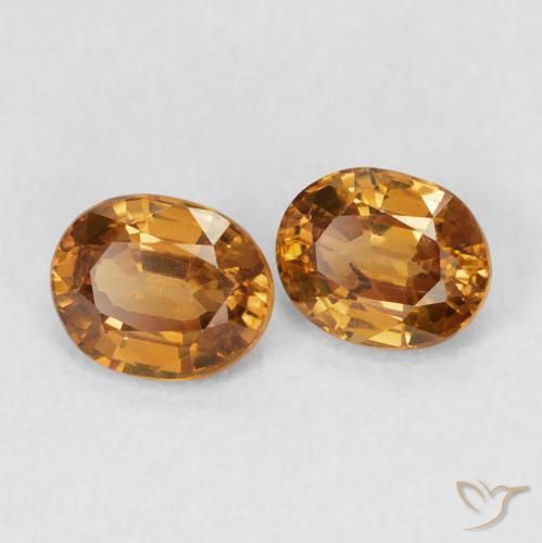 1.94 ct natürliche Rostorange Zirkon-Edelsteine, Oval, VS