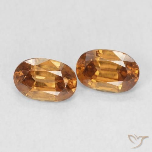 1.50 ct natürliche Medium Dark-Orange Zirkon-Edelsteine, Oval, VVS-VS