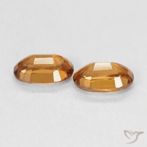 1.50 ct natürliche Medium Dark-Orange Zirkon-Edelsteine, Oval, VVS-VS