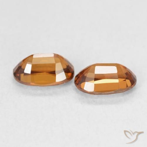1.64 ct natürliche Medium Dark-Orange Zirkon-Edelsteine, Oval, VVS-VS