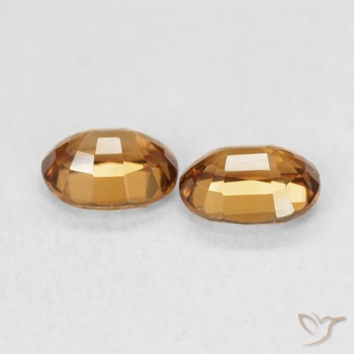 1.14 ct natürliche tieforange Zirkon-Edelsteine, Oval, VVS-VS