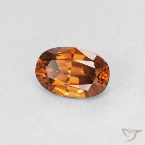 9,17 ctw natürlicher Medium Dark-Orange Zirkon, Oval, VVS