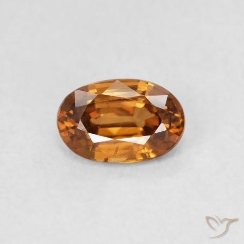 0.73ct Natürlicher Mittelorange Zirkon, Oval, VVS