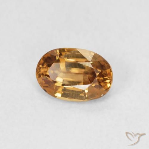 9,17 ctw natürlicher Mittelorange Zirkon, Oval, VVS