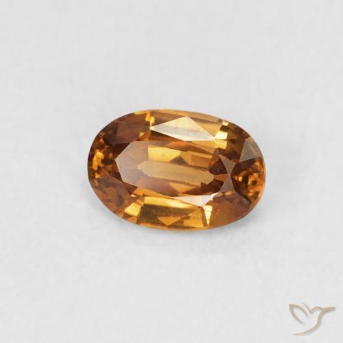 9,17 ctw natürlicher orange-braun Zirkon, Oval, VVS
