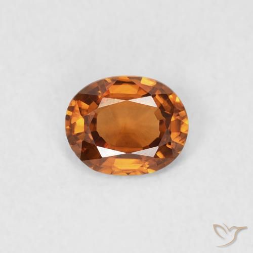 0.45ct Natürlicher Erde Orange Zirkon, Oval, VVS