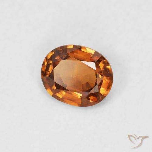 9,17 ctw natürlicher Erde Orange Zirkon, Oval, VVS