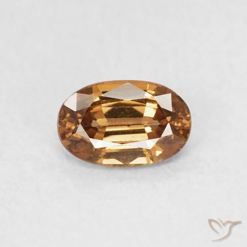 0.77ct Natürlicher bräunlich-orange Zirkon, Oval, VVS