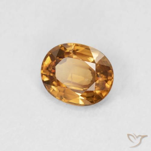 9,17 ctw natürlicher Mittelorange Zirkon, Oval, VVS