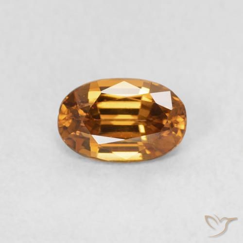 0.75ct Natürlicher orange-braun Zirkon, Oval, VVS