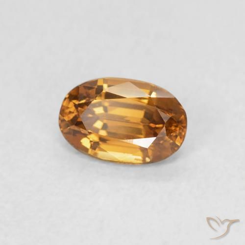 9,17 ctw natürlicher orange-braun Zirkon, Oval, VVS