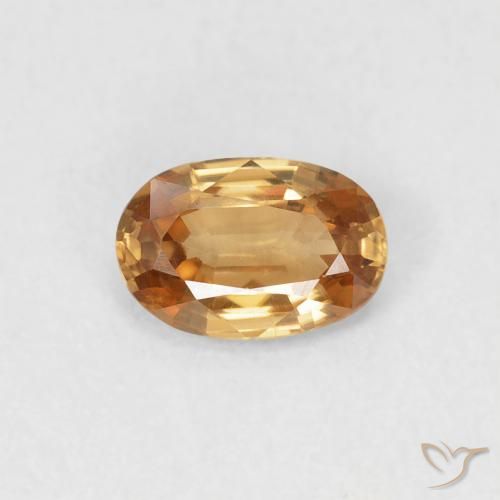 0.65ct Natürlicher bräunlich-orange Zirkon, Oval, VVS