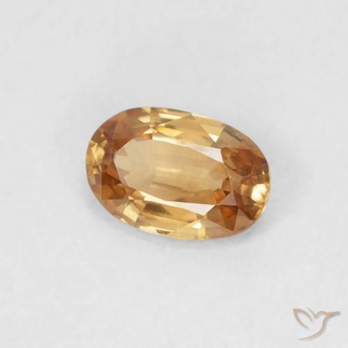 9,17 ctw natürlicher bräunlich-orange Zirkon, Oval, VVS