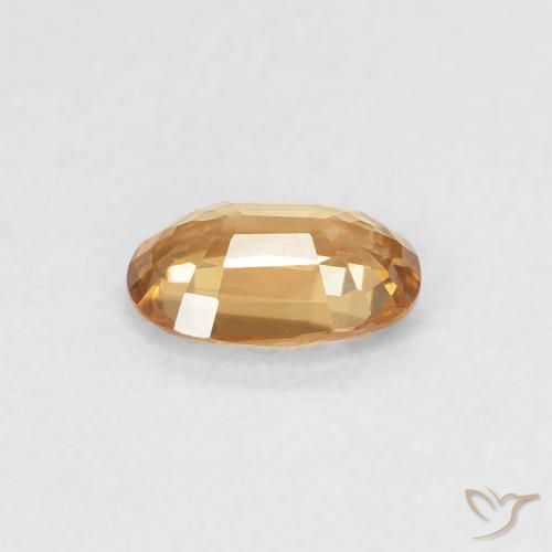 9,17 ctw natürlicher bräunlich-orange Zirkon, Oval, VVS