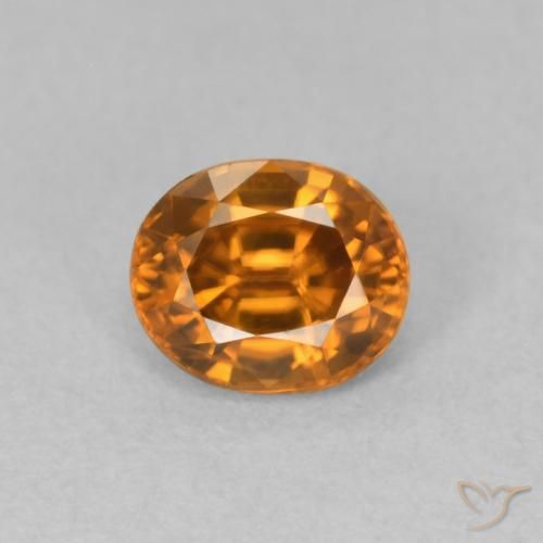 1.04ct Natürlicher bräunlich-orange Zirkon, Oval, VVS-VS