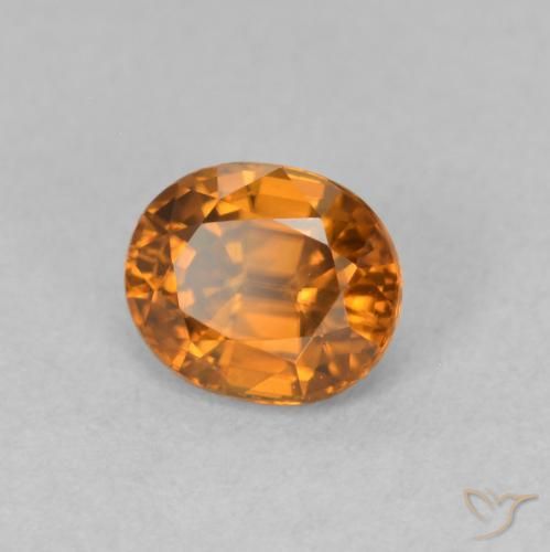 9,17 ctw natürlicher bräunlich-orange Zirkon, Oval, VVS-VS